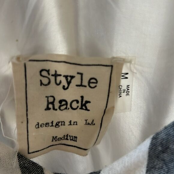 Style Rack Striped Sleeveless with Button Detail Mini Dress Medium - Picture 10 of 11